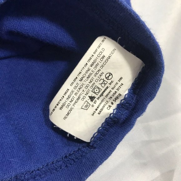 Majestic Chicago Cubs MLB Basebal Ticket Shirt Adult Large Blue Red Mens - Picture 5 of 12